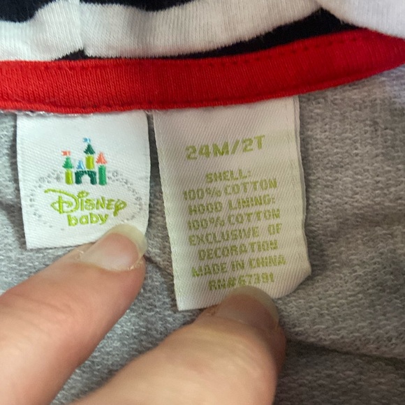 Disney Hooded Sweatshirt Zipper Mickey Mouse Hoodie Jacket 24 Months - Picture 5 of 11